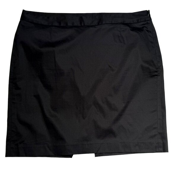 Lane Bryant Classic Black Cotton Stretch Straight Skirt Sz PLUS 20 Back Vent - Picture 1 of 6
